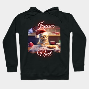 Merry Xmas, Cute Cat Helps Bake Cookies (fr) Hoodie